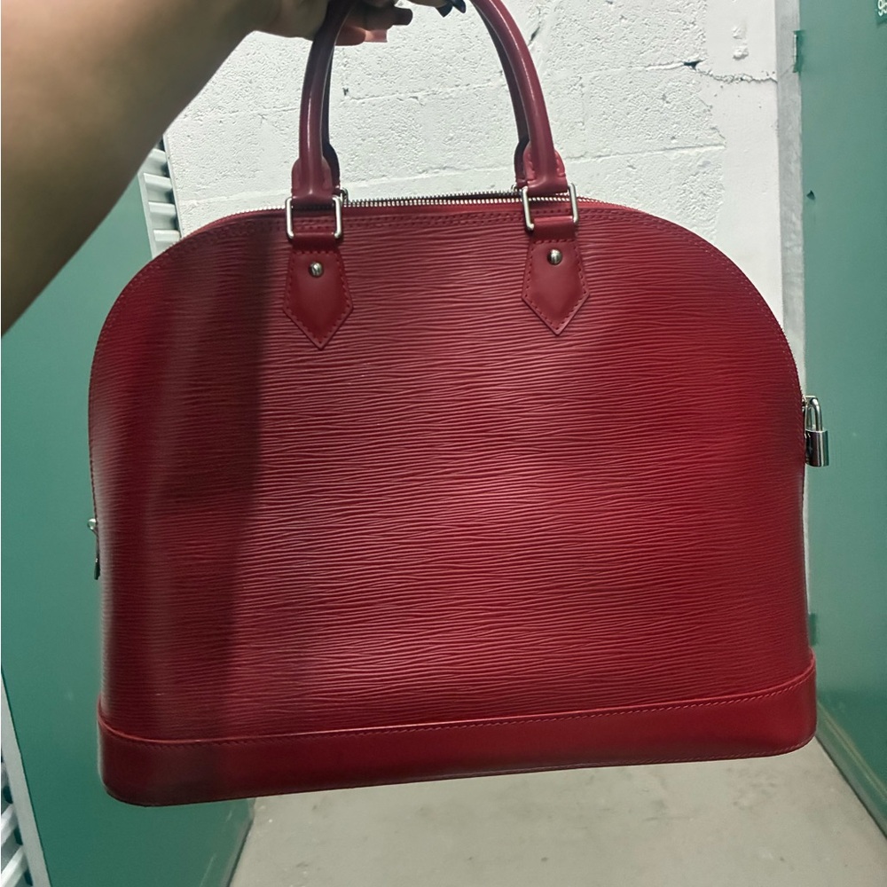 LV Red Designer Handbag